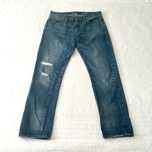 Women's J. Crew Slim Broken In Boyfriend Jeans Sz 27, Distressed, Medium wash - Picture 3 of 12
